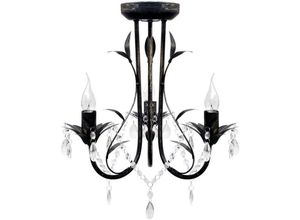 0626384270824 - Hommoo - Decknlampe Art Novau mit Kristallperlen 3 x E14 VD08729