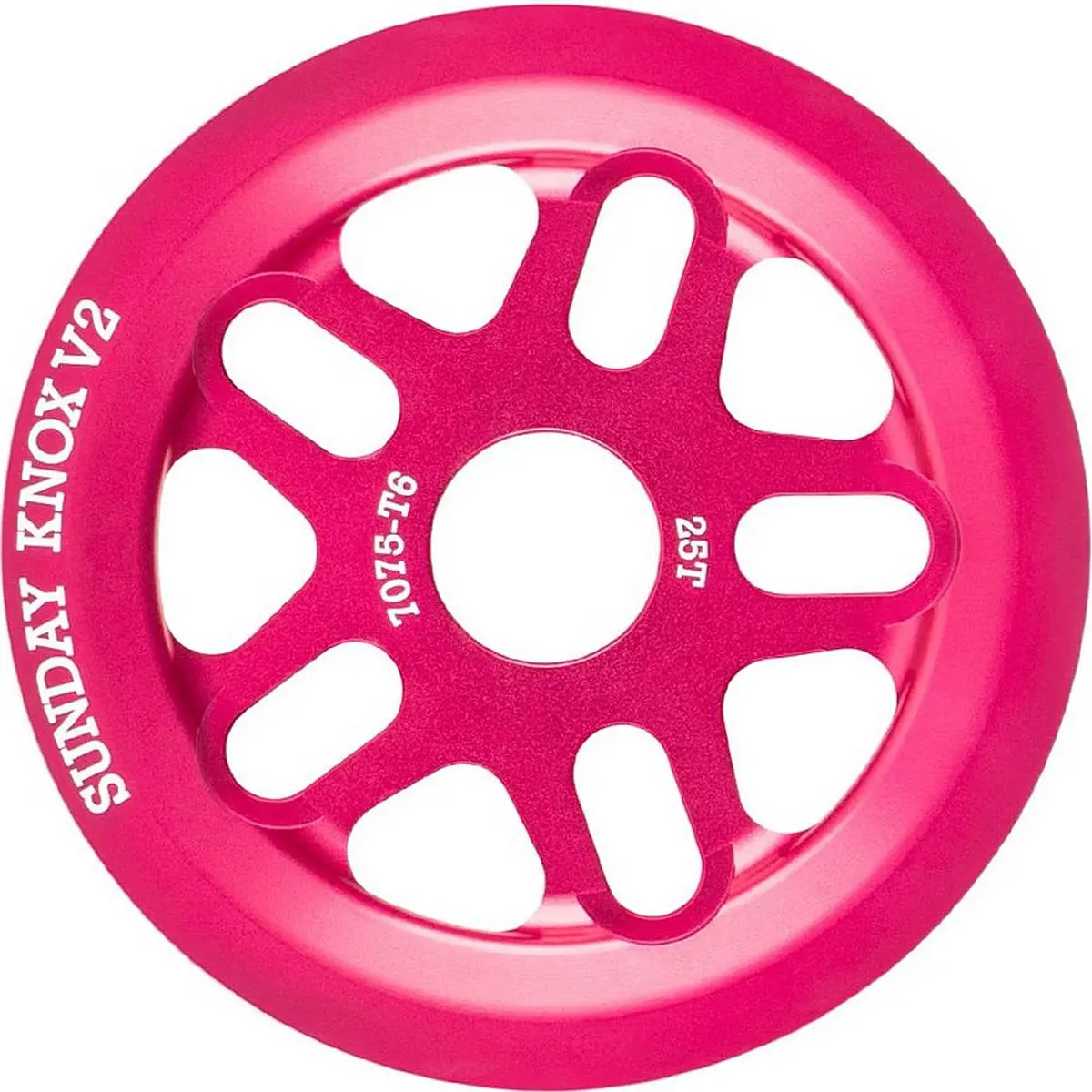 0630950923847 - BMX Pignon Knox V2 28T aus anodisiertem Aluminium 7075-T6 in Pink