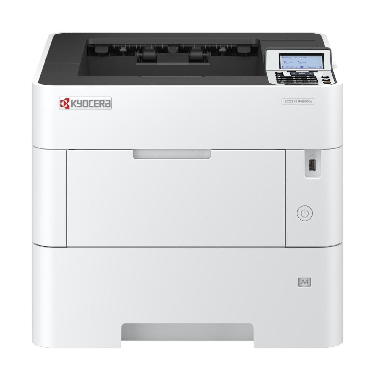 0632983080009 - Laserdrucker ECOSYS PA5000x Schwarzweiß USBLANSD- SDHC Duplex Mobildruck bis A4 inkl Toner weiß