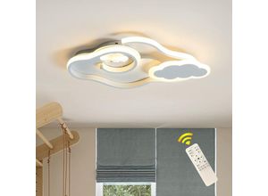 0634562847768 - Ganeed Moderne LED-Deckenleuchte Dimmbare Wolke Deckenleuchten Flush Mount Acryl Deckenleuchte mit Fernbedienung Kreative Cartoon Deckenleuchte für