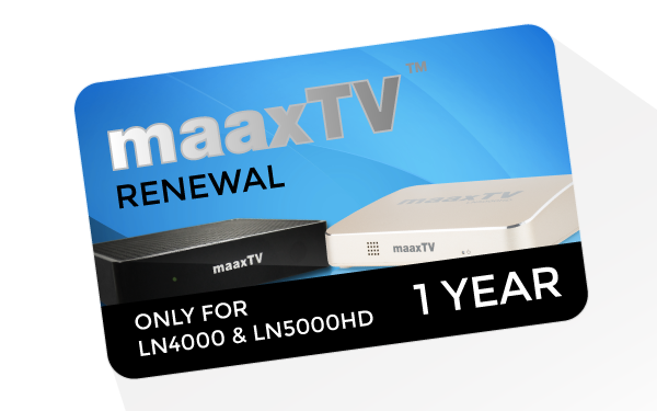 0634654239594 - MaaxTV Verlängerung für MaaxTV LN4000   LN5000HD   LN6000N - Arabic - Laufzeit 1 Jahr