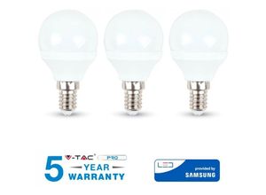 0636339775076 - Vtac - 3 v-tac samsung LED-Glühbirnen E14 55W mini globe cool cold natural VT-236 -Heiß