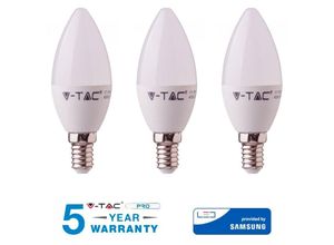 0636339775205 - Vtac - led glühbirne E14 kerze 7W 45W VT-268 warm kühl natürlich v-tac samsung 3 stück