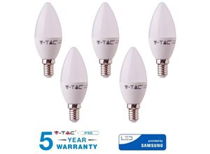 0636339775243 - Vtac - led glühbirne E14 kerze 7W 45W VT-268 warm kühl natürlich v-tac samsung 5 stück