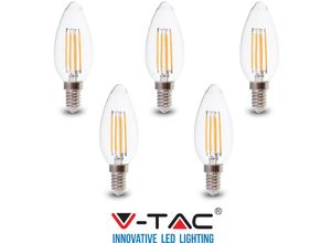 0636339777797 - Vtac - 5 led glühbirnen E14 candela streifen 6W v-tac VT-2127 natürlich kalt-warm