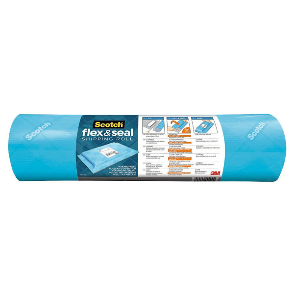 0638060853603 - Luftpolsterfolie FS-1510 Flex & Seal kleinnoppig Polyethylen blau grau 38cm x 3m  0638060853603 3 Meter