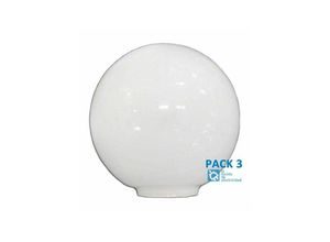 0638097190672 - Ltde - Pack 3 Opalkugel Glastulpe von 12 cm Mund von 5 cm