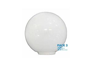 0638097509986 - Ltde - Pack 3 Opal-Kugelglas-Lampenschirm 14 cm Mund 5 cm