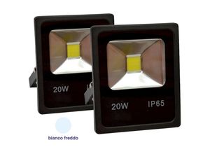 0639510962074 - Housecurity - outdoor led strahler 20W schlank 2 stück IP65 kaltes licht für den aussenbereich