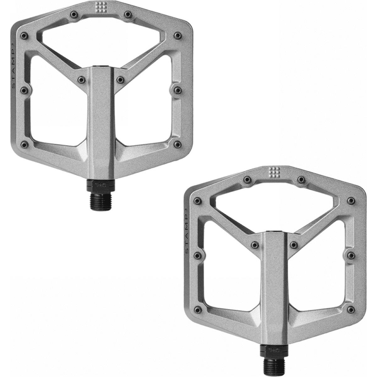 0641300163677 - Crankbrothers Stamp 3 Large Flat Pedale Grau für MTB Offroad