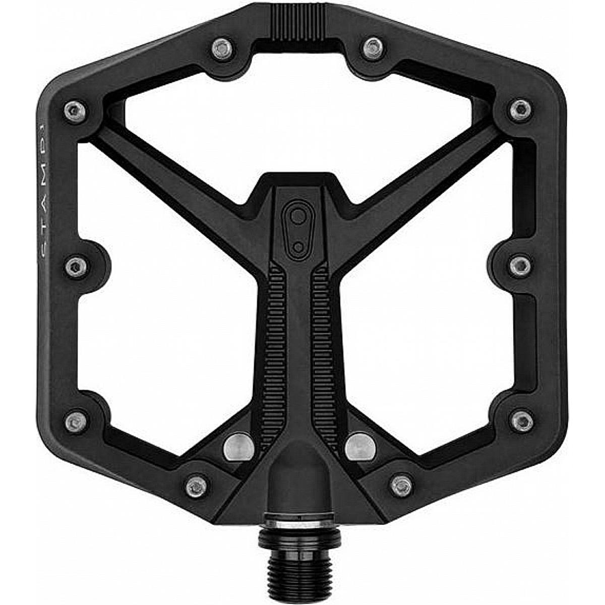 0641300168092 - Crankbrothers Stamp 1 Large Gen 2 Flat Pedale Schwarz für Freeride Enduro Downhill