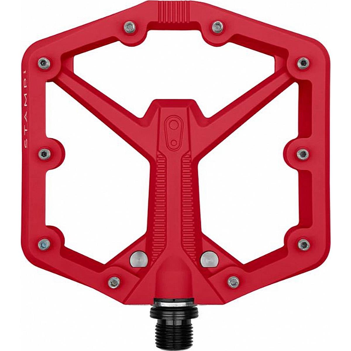 0641300168115 - Crankbrothers Stamp 1 Large Gen 2 Flat Pedale Rot für Freeride Enduro und Downhill