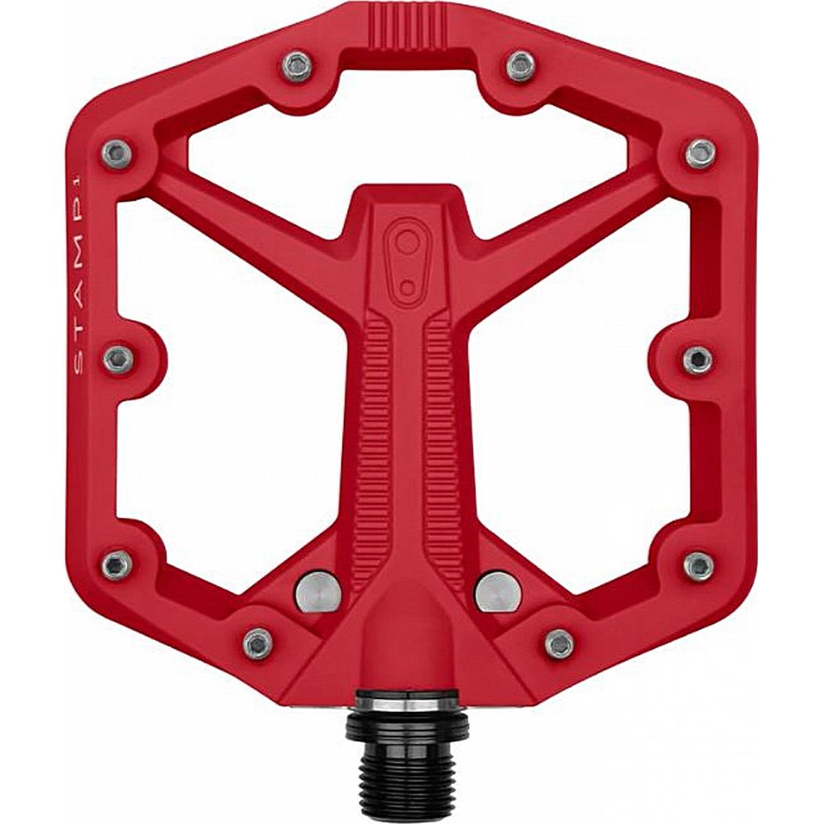 0641300168122 - Crankbrothers Stamp 1 Small Gen 2 Flat Pedale Rot für Freeride Enduro Downhill