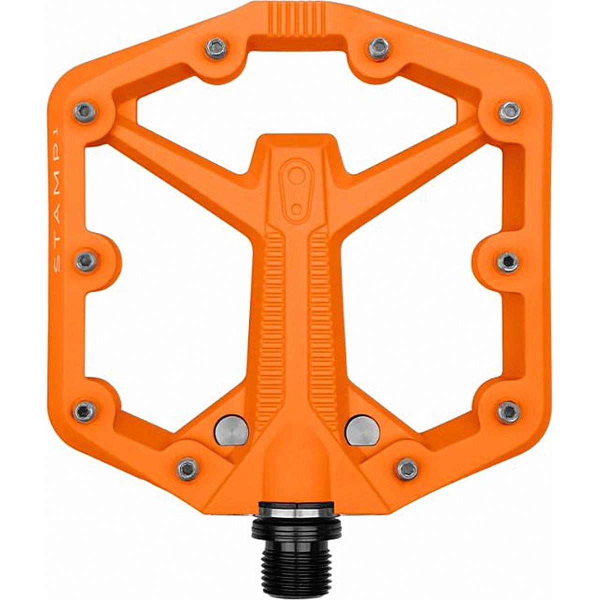 0641300168146 - Crankbrothers Stamp 1 Small Gen 2 Flat Pedale Orange für Freeride und Enduro