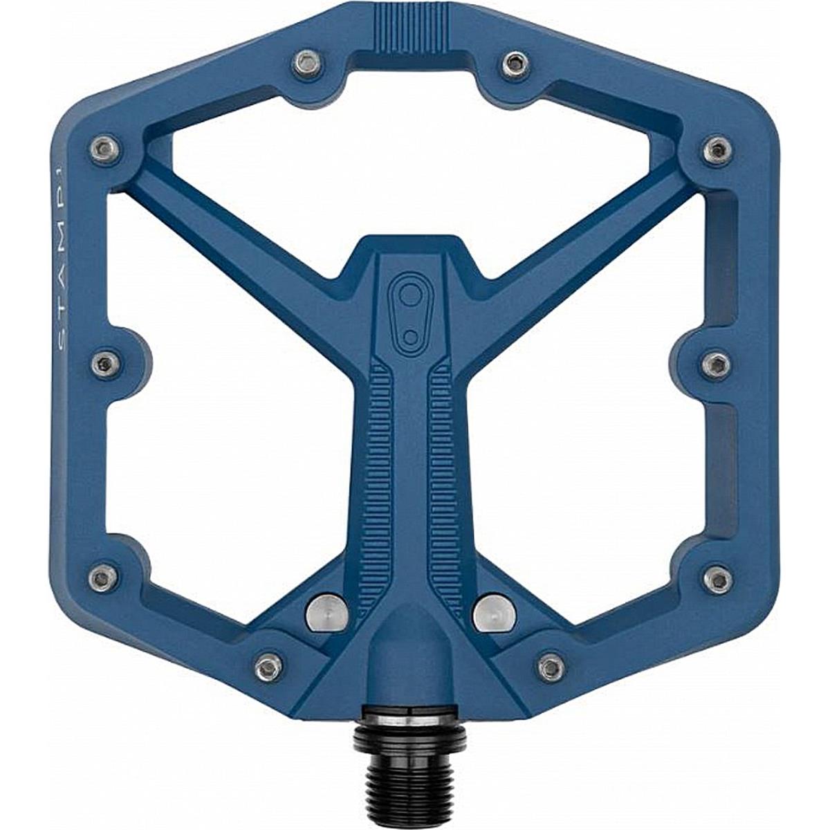 0641300168153 - Crankbrothers Stamp 1 Large Gen 2 Flat Pedale Blau Navy für Freeride Enduro