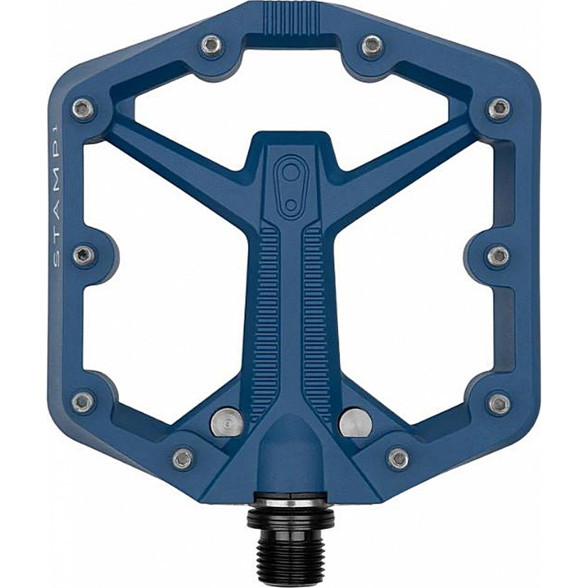 0641300168160 - Crankbrothers Stamp 1 Small Gen 2 Flat Pedale Blau Navy für Freeride und Enduro