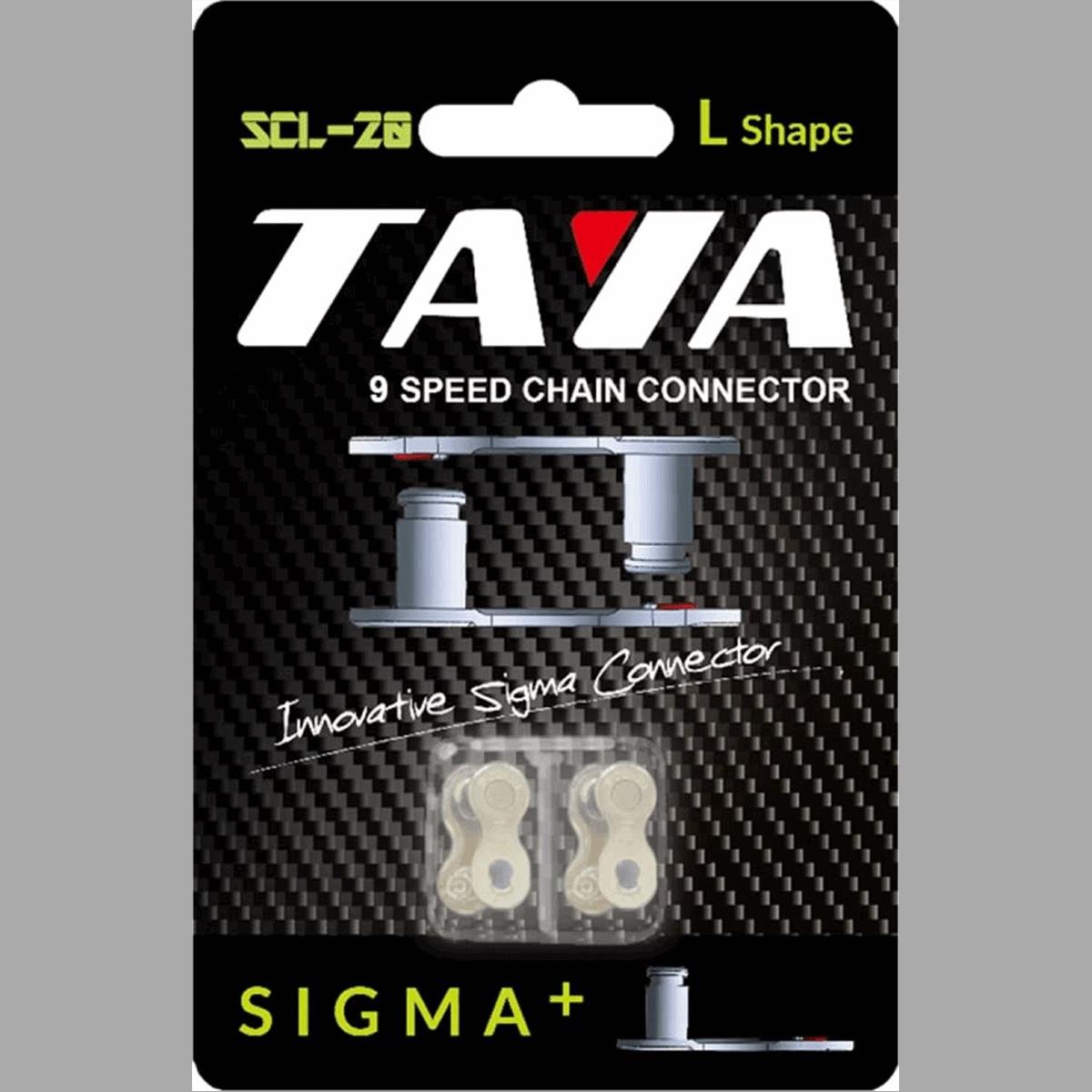 0641306922025 - 9V Kettenverbinder Silber mit SIGMA+ TAYA Stecker - 2er Set für 9-Gang Ketten