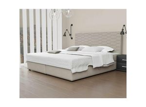 0641827134587 - Fun Moebel - Boxspringbett Schlafzimmerbett omero 200x220cm Stoff Creme inkl Bettkasten