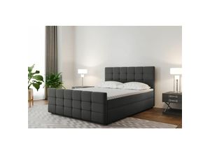 0641827152710 - Fun Moebel - Boxspringbett Schlafzimmerbett senon 120x200cm Stoff Anthrazit inkl Bettkasten