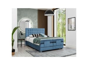 0641827153359 - Boxspringbett Elektrisch Schlafzimmerbett maxima 120x200cm in Stoff Himmelblau