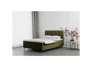 0641827160135 - Boxspringbett Schlafzimmerbett MARAL 180x200cm in Stoff Monolith Olive