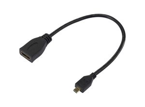 0644824915043 - Raspberry Pi® HDMI-Adapter [1x HDMI-Stecker D Micro - 1x HDMI-Buchse] 235 cm Schwarz