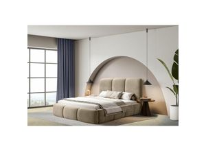 0645117284204 - Fun Moebel - Polsterbett Doppelbett gracia 160x200cm in Stoff Macau Sand