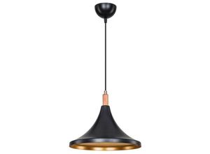 0645656381211 - Toscohome - Hängelampe 70h cm schwarz und gold Kano