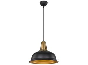 0645656381686 - Toscohome - Hängeleuchte 87h cm Metall Farbe schwarz innen gold Rena