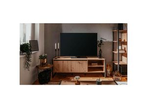 0645656394228 - Toscohome - TV-Ständer 160x55h cm Eiche und Anthrazit - Denver 54