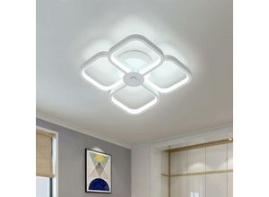 0646679219918 - Moderne LED-Deckenleuchte 32W 33CM Kaltes weißes Licht 6000K Doppelschichtiges quadratisches Kreuzdesign Innenbeleuchtung für Schlafzimmer Flur