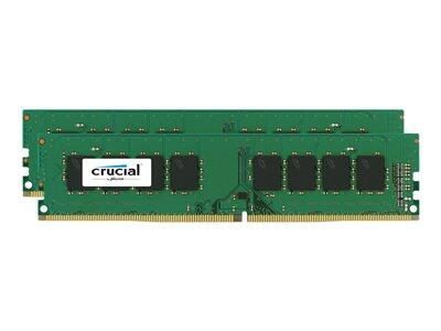 0649528773517 - DDR4 - 32 gb  2 x 16 gb - dimm 288-PIN - 2400 MHz   PC4-19200 - CL17 - 12 v - ungepuffert - nicht-ECC (CT2K16G4DFD824A) (CT2K16G4DFD824A) - Crucial