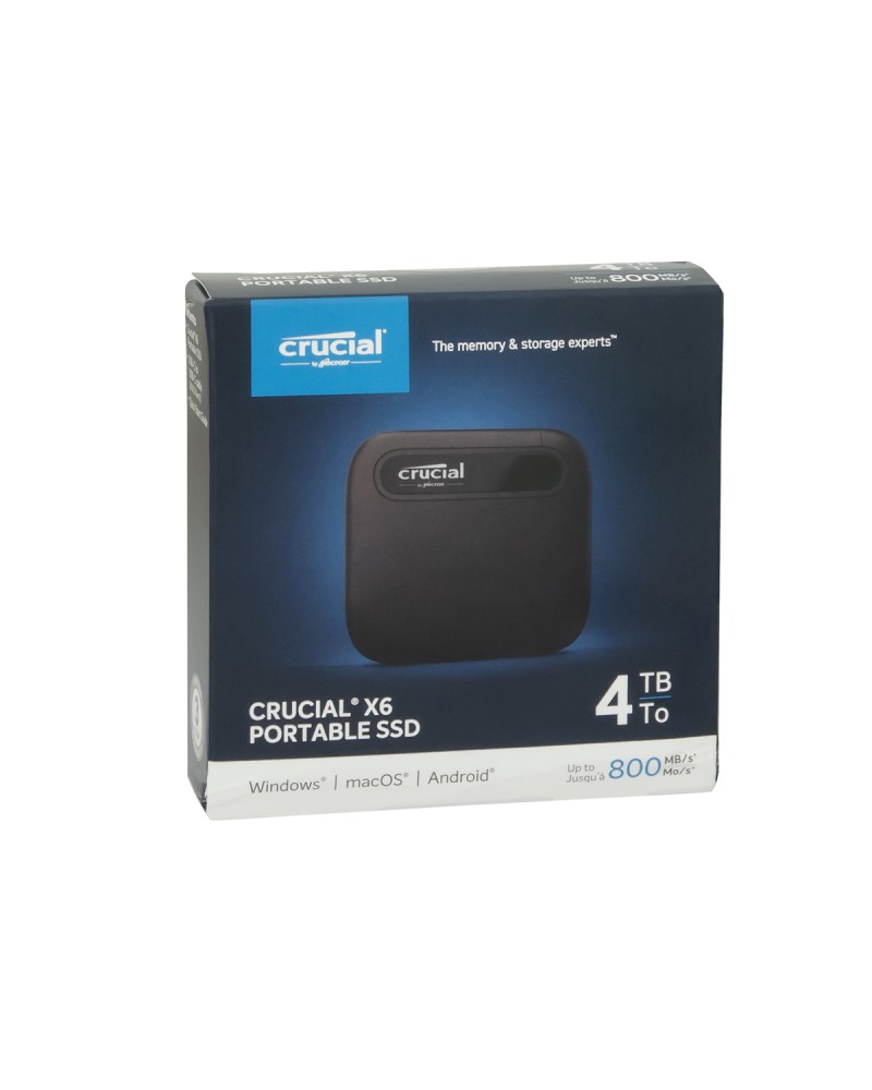 0649528905765 - CRUCIAL externe SSD X6 Portable 4TB Festplatten Gr 4 TB schwarz SSD Festplatten