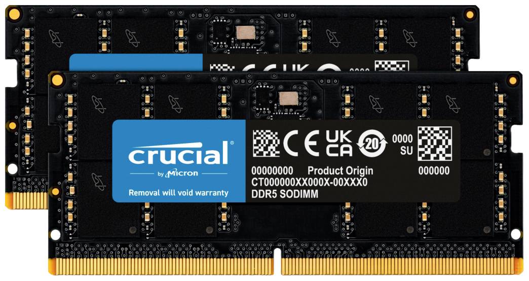 0649528906564 - CT2K32G48C40S5 Arbeitsspeicher -Notebook- DDR5-4800 Kit       64GB 2x32GB SODIMM CL40 (16Gbit) CT2K32G48C40S5 0649528906564