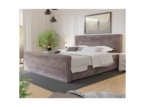 0653415609773 - Boxspringbett Schlafzimmerbett celes 120x200cm Stoff Monolith Lavendel