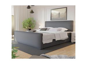 0653415609889 - Fun Moebel - Boxspringbett Schlafzimmerbett celes 140x200cm Stoff Brooklyn Anthrazit