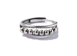 0653415818731 - Fingerring FIRETTI Schmuck Geschenk Silber 925 Silberring Anti-Stress Fingerringe Gr 500 g Silber 925 (Sterlingsilber) 4 mm silberfarben (silberfarben schwarz) Damen Made in Germany