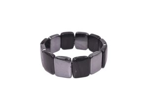 0653415818809 - Armband FIRETTI Schmuck Geschenk Armschmuck Armkette Farbstein Hämatit Onyx Armbänder Gr Stein-Silikon schwarz (schwarz grau schwarz grau) Damen Made in Germany - mit Onyx Hämatit