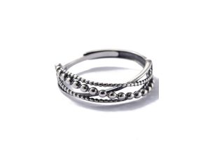 0653415818915 - Fingerring FIRETTI Schmuck Geschenk Silber 925 Silberring Anti-Stress Fingerringe Gr 500 g Silber 925 (Sterlingsilber) 4 mm silberfarben (silberfarben schwarz) Damen Made in Germany