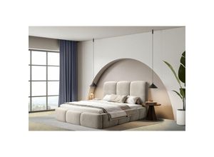 0654170914997 - Fun Moebel - Polsterbett Doppelbett gracia 160x200cm Komplettset in Stoff Macau Pearl