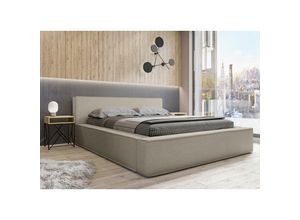 0654170918759 - Polsterbett Doppelbett omaha 160x200cm in Stoff Now or Never Beige