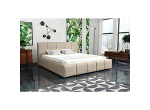 0654170932021 - Fun Moebel - Polsterbett Bett Doppelbett genua Stoff 180x200cm Stoff Cloud Beige 0654170932021 - Fun Moebel - Polsterbett Bett Doppelbett genua Stoff 180x200cm Stoff Cloud Beige