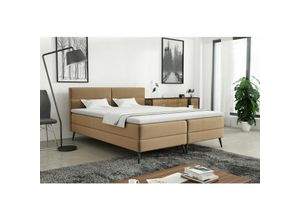 0654170938986 - Boxspringbett Schlafzimmerbett CORDOBA 140x200cm Stoff Monolith Beige