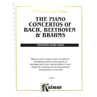 0654979059356 - Piano concertos of Bach Beethoven + Brahms