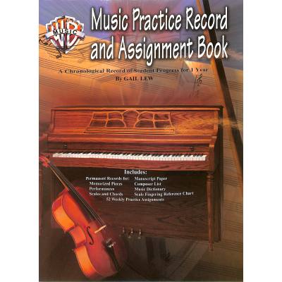 0654979075790 - Music practice record and assignment book