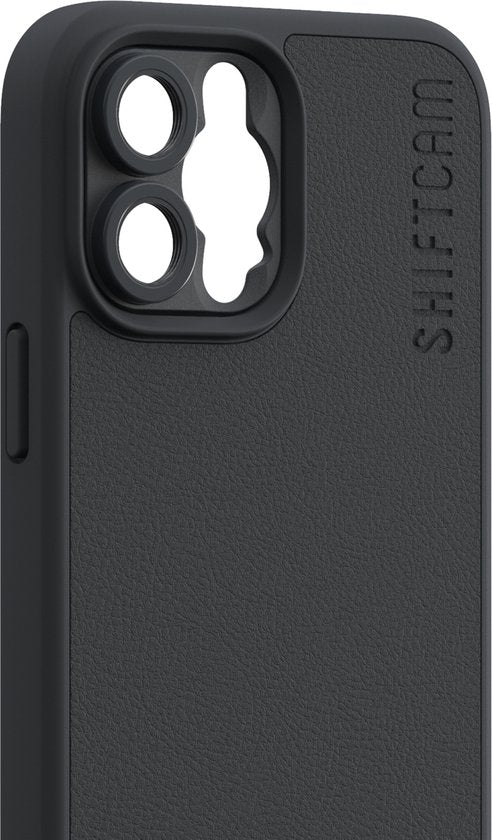 0655729667364 - iPhone 13 Pro Etui - Hartschalenetui für LensUltra Objektive - veganes Leder - kratzfrei - wasserfest - stoßfest - geeignet für iPhone 13 Pro - anthrazit