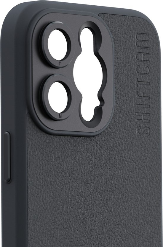 0655729667937 - ShiftCam iPhone 14 Pro Etui - Hartschalenetui für LensUltra Objektive - veganes Leder - kratzfrei - wasserfest - stoßfest - geeignet für iPhone 14 Pro - anthrazit