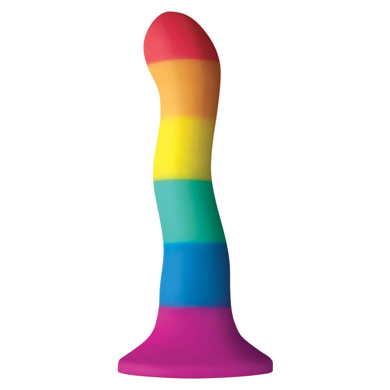 0657447099090 - - LGBT FLAGGE DILDO WELLE 17 CM