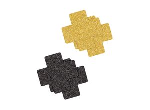 0657447107849 - Pretty Pasties - Glitter Cross 2 Paar