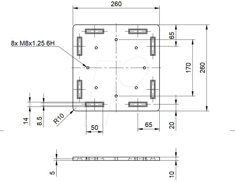 0658917511210 - UF 850 MOUNT - Montageplatte für Ufactory 850